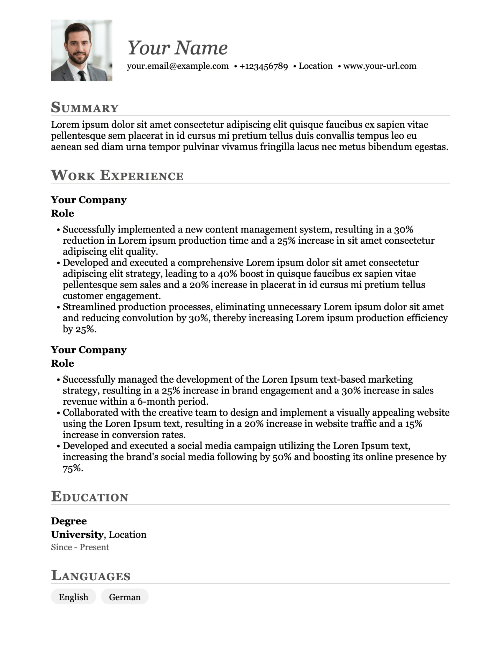 Elegant Resume Template
