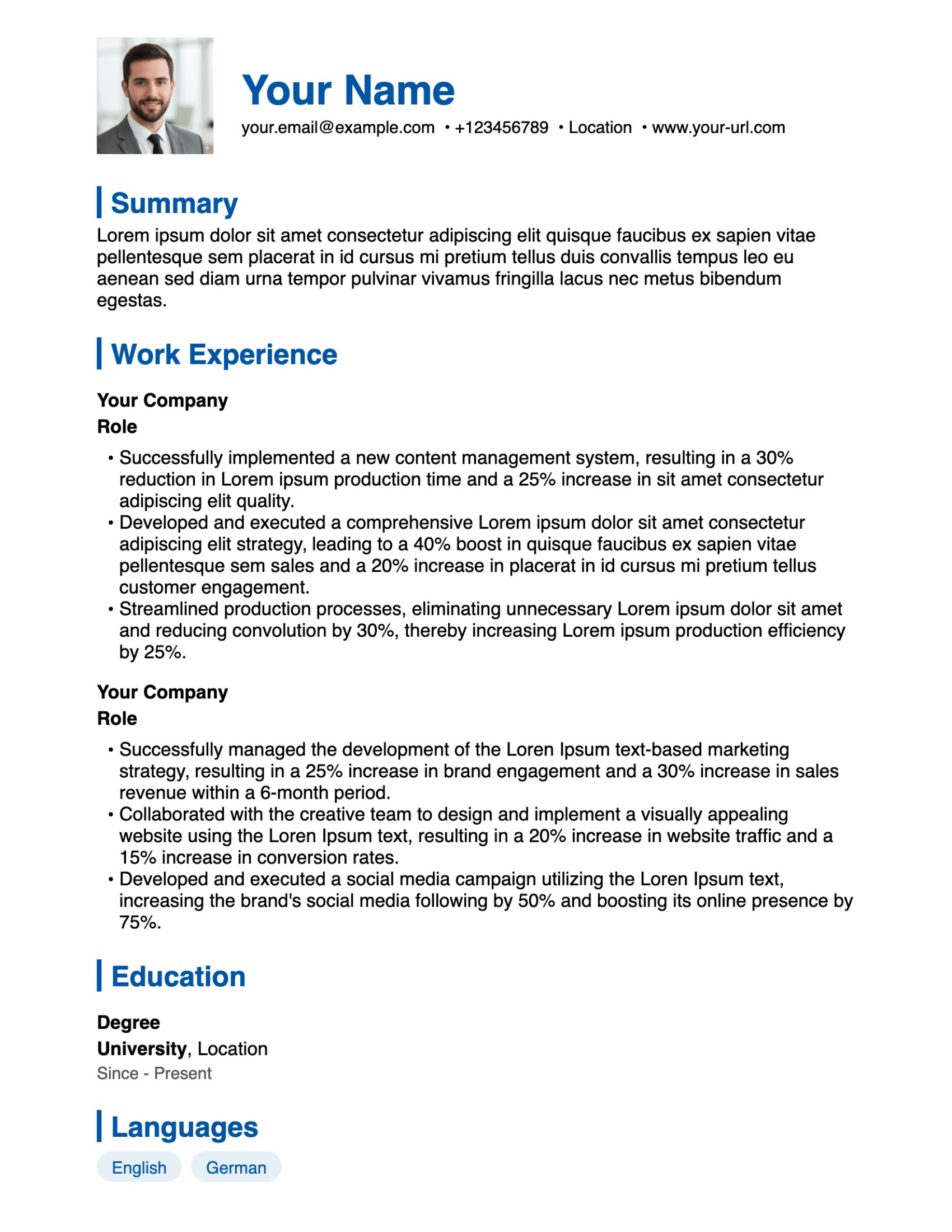 Modern Resume Template